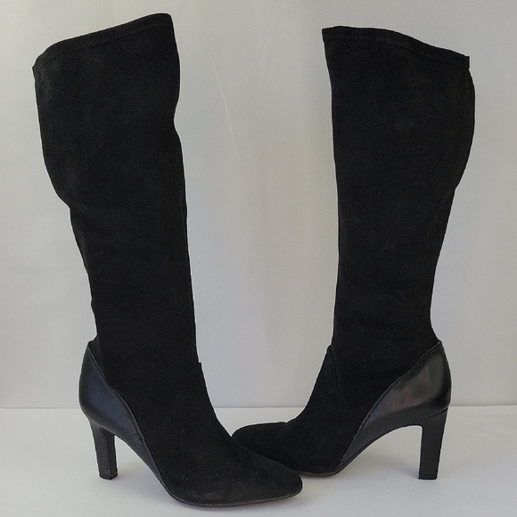 Franco Sarto Stampeed Over Knee Boots Black Size 9.5 - Picture 1 of 16